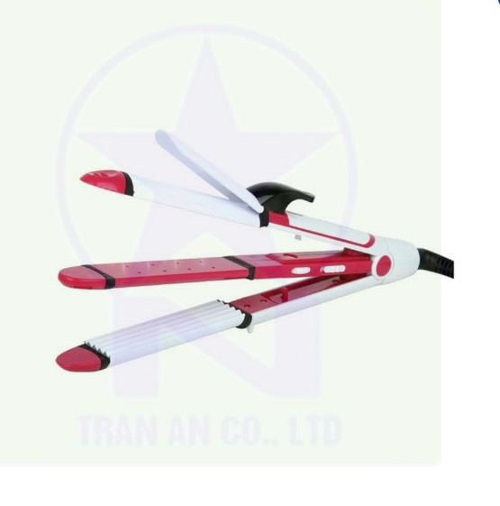 Máy uốn duỗi dập xù 4 in 1 Shinon 8005 (Trắng phối hồng )