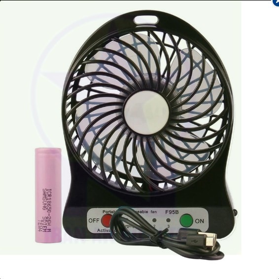 Quạt tích điện mini USB FAN (đen)